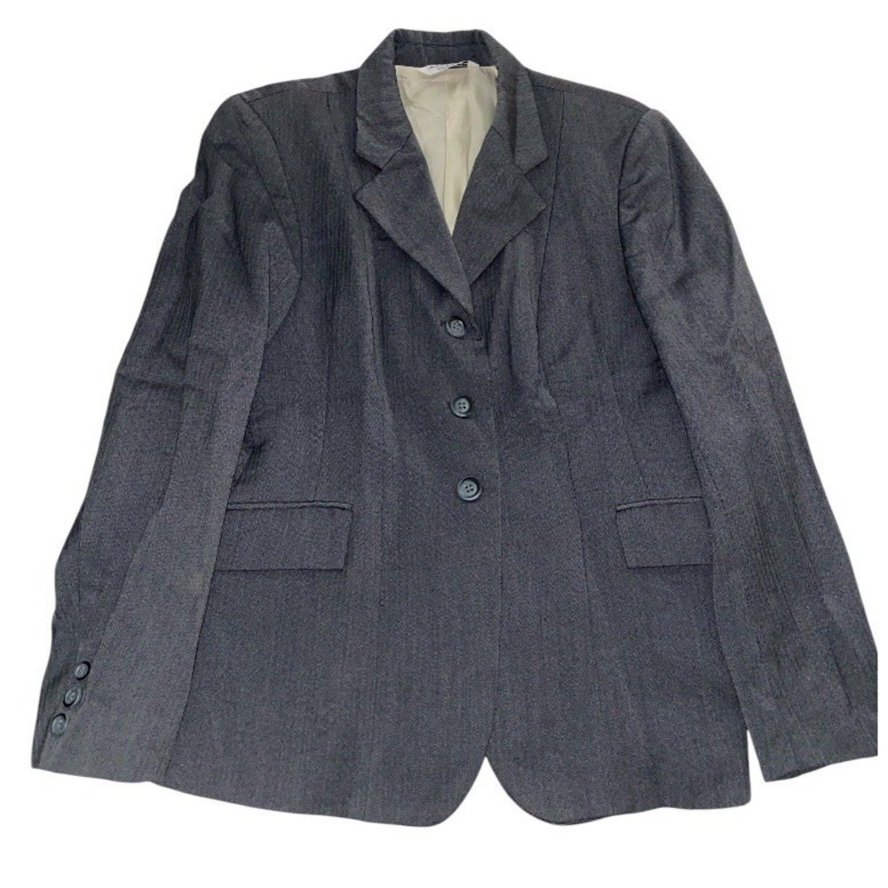 Grand Prix Hunt Show Coat Women's Gray 100% Wool 14R Medium Equestrian